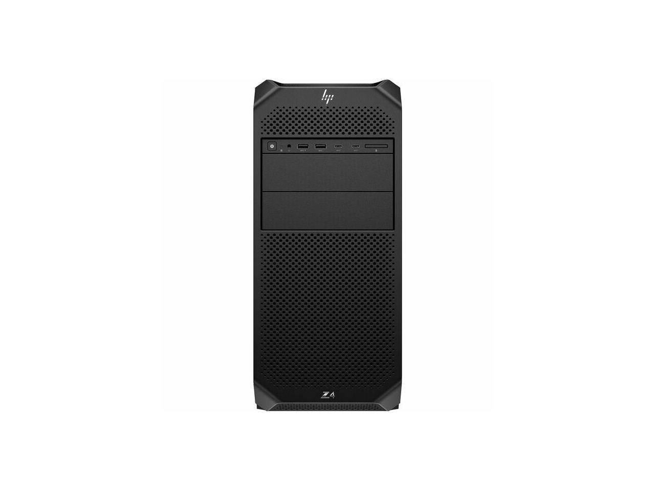 Front. HP - HP Z4 G5 Workstation - Xeon 6-Core 2 GHz - 16 GB DDR5 - 512 GB SSD - Intel W790 - Win 11 Pro - T1000 4 GB - Black.