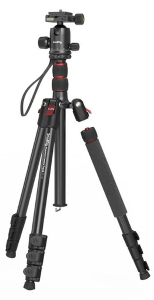 Alt View 1. Smallrig - SmallRig CT-10 Aluminum Travel Tripod with Ball Head for DSLR, Mirrorless Cameras and Smartphones-3935.