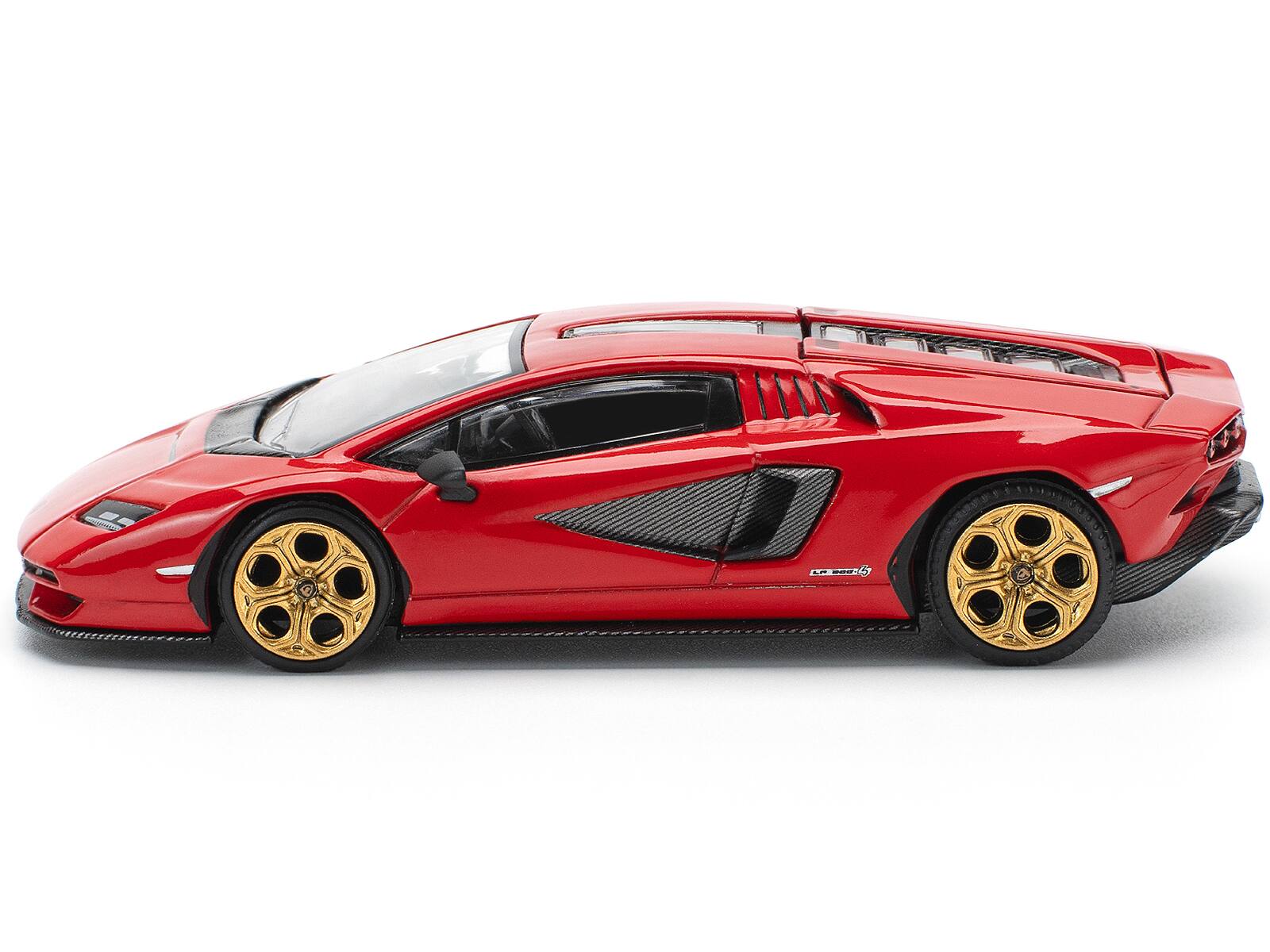 Alt View 3. Pop Race - Lamborghini Countach LPI 800-4 Red with Carbon Accents 1/64 Die Cast Model Car by Pop Race.