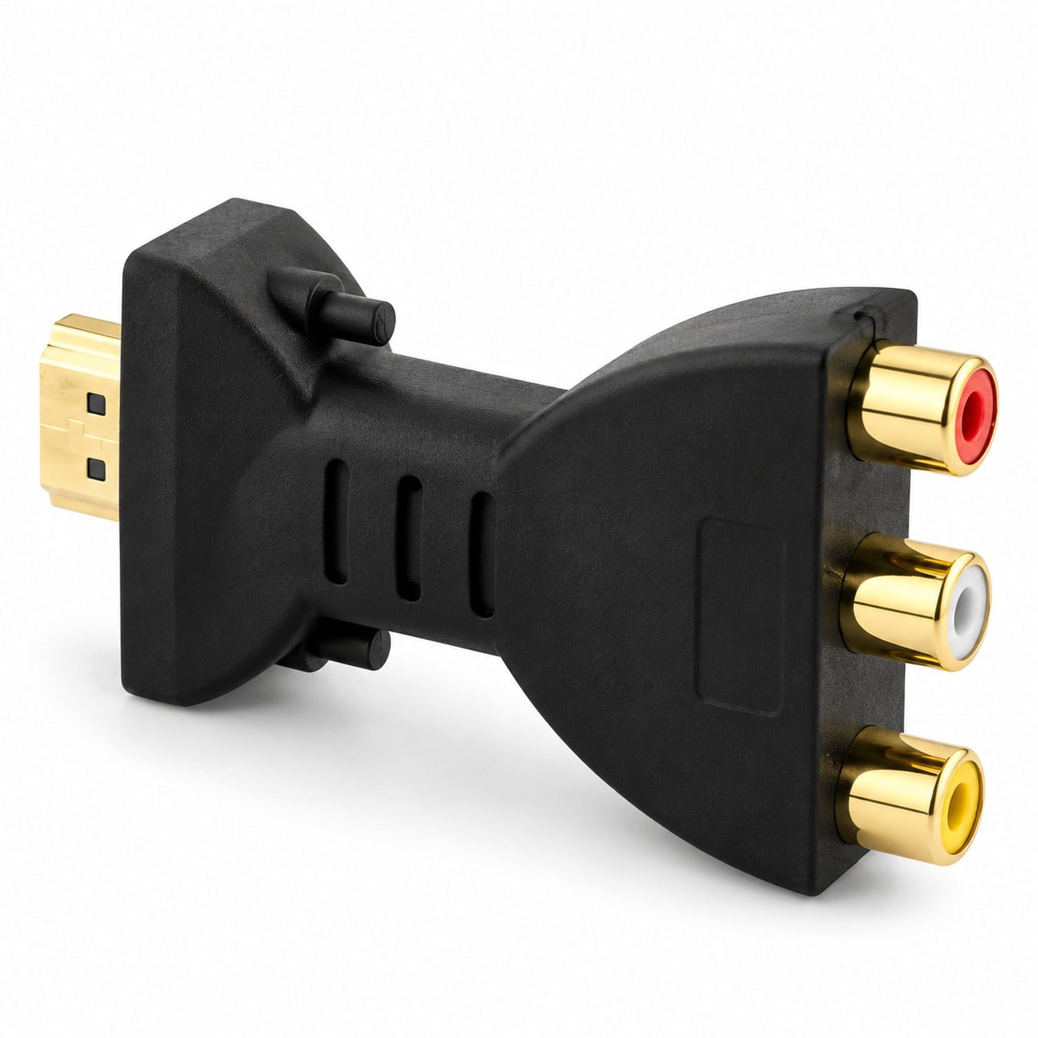 Sanoxy - HDMI Male to 3 RCA Female Composite AV Video Audio Adapter Converter for TV PC - Black