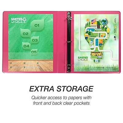 EARTH'S CHOICE

01 02 03 04 05

EARTH'S CHOICE

EXTRA STORAGE

Quicker access to papers with front and back clear pockets