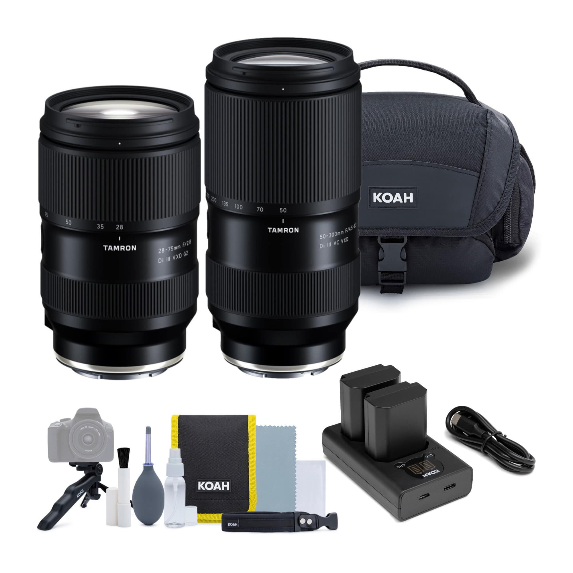 Tamron - 50 to 300mm F4.5 to 6.3 Di III VC VXD Lens for Sony E Mount A069S Bundle