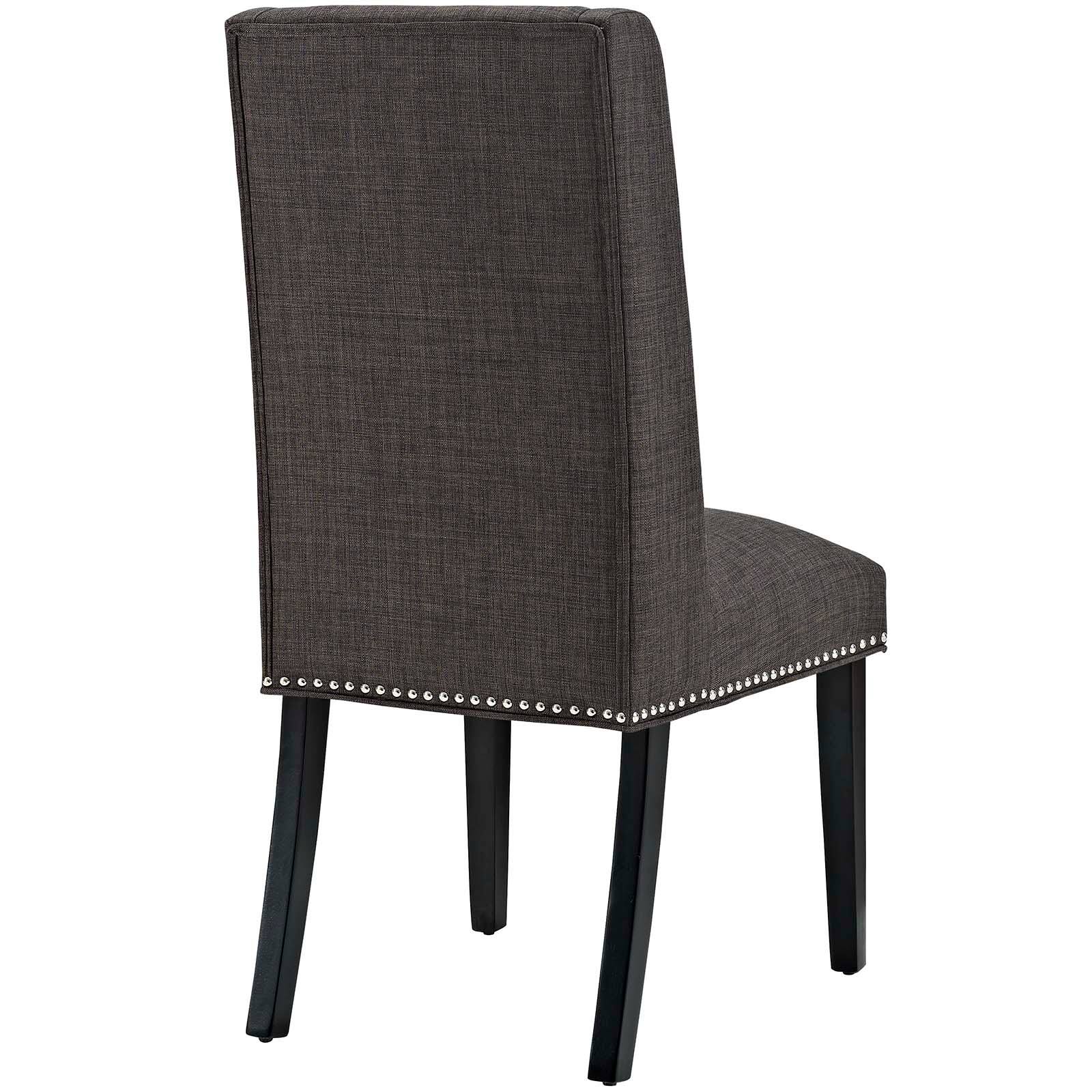 Back. Modway - Baron Fabric Dining Chair Set of 4 by Modway - Brown.