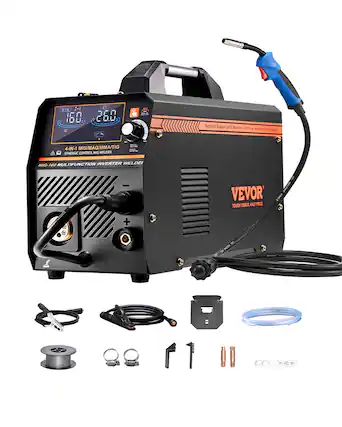 SYN : 160 CA 21 Jn COU
Technical Support and E-Varranty Certificate
4-IN-1 MIG/MAG/MMA/TIG "SYNERGIC CONTROL MIG WELDER 160 MULTIFUNCTION INVERTER WELDER"
VEVOR
TOUGH TOOLS, HALF PRICE