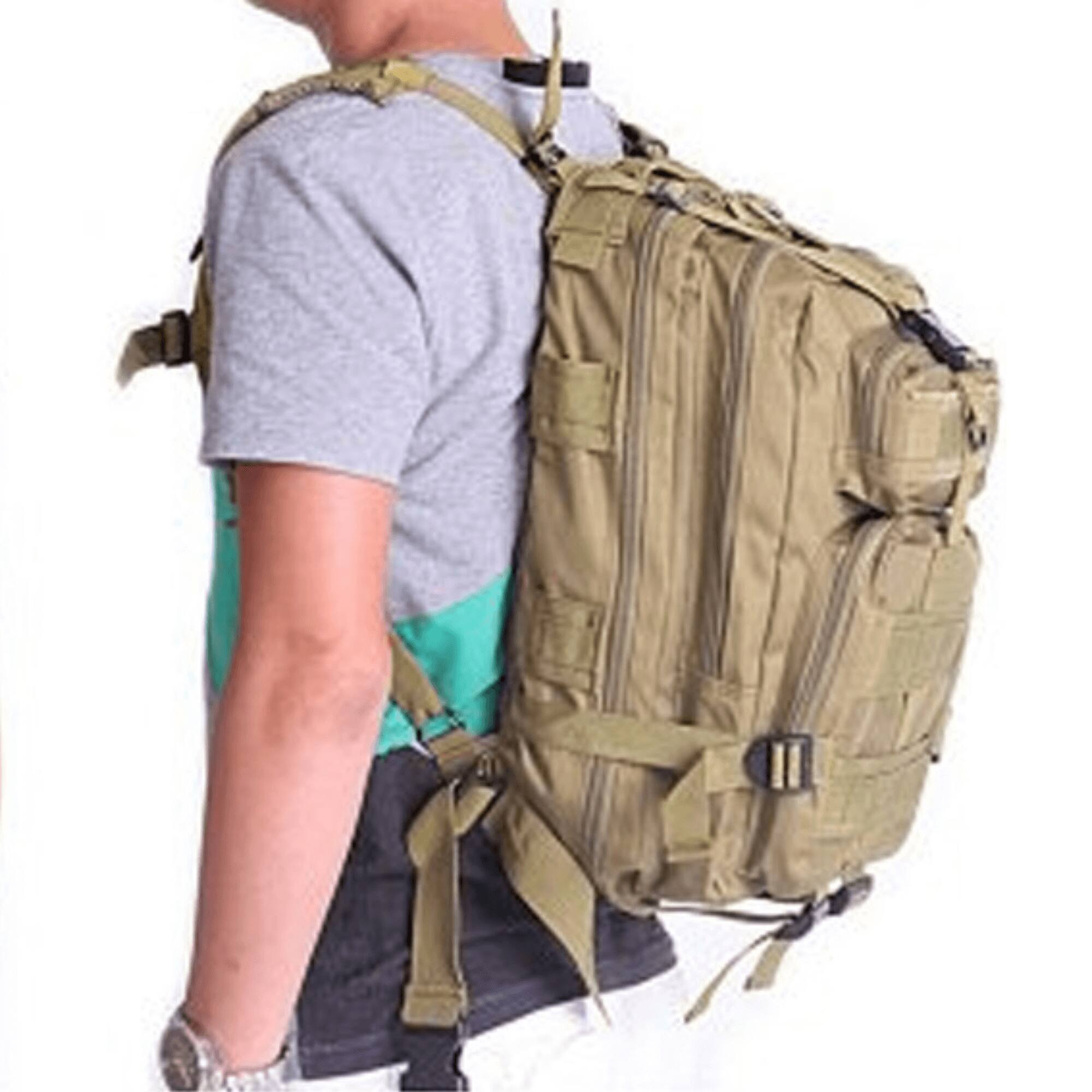 Alt View 8. XGear Tactical - Small 30L Tactical Backpack Survival Bag - Khaki.