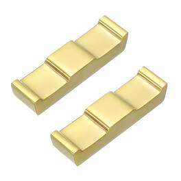 Unique Bargains - 2pcs Stainless Steel Chopstick Rest 2.6x0.7x0.51 Inch Tableware Tool for Spoon Fork Teaspoon Dining - Gold Tone