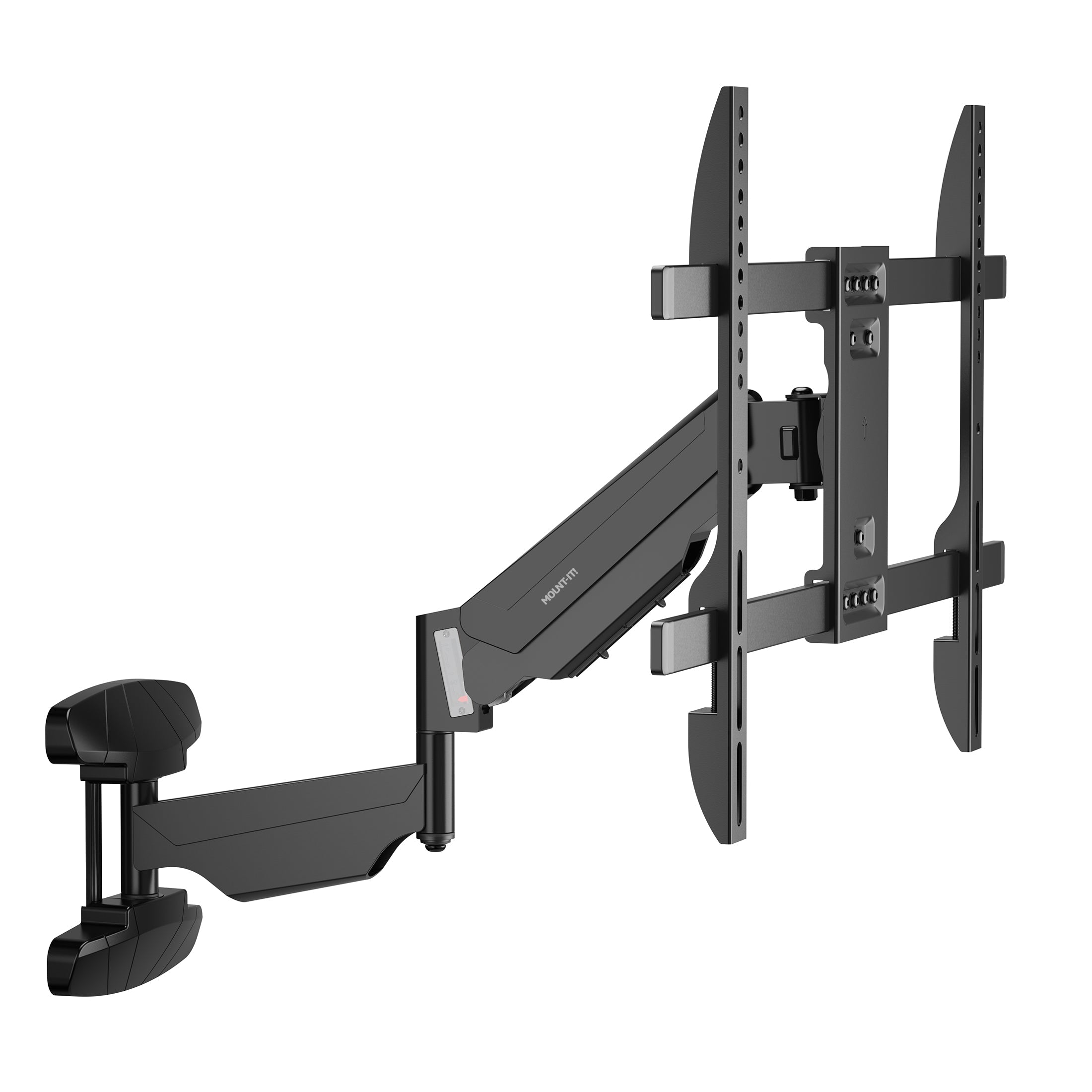 Alt View 5. Mount-It! - Gas Spring TV Wall Mount for 37–80" Screens, Full Motion, Height Adjustable, VESA 600x400, 88lb Capacity - Black.