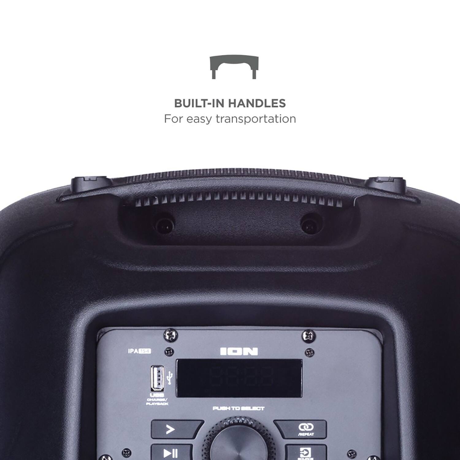BUILT-IN HANDLES  
For easy transportation  

IPA 154  
ION  

PUSH TO SELECT