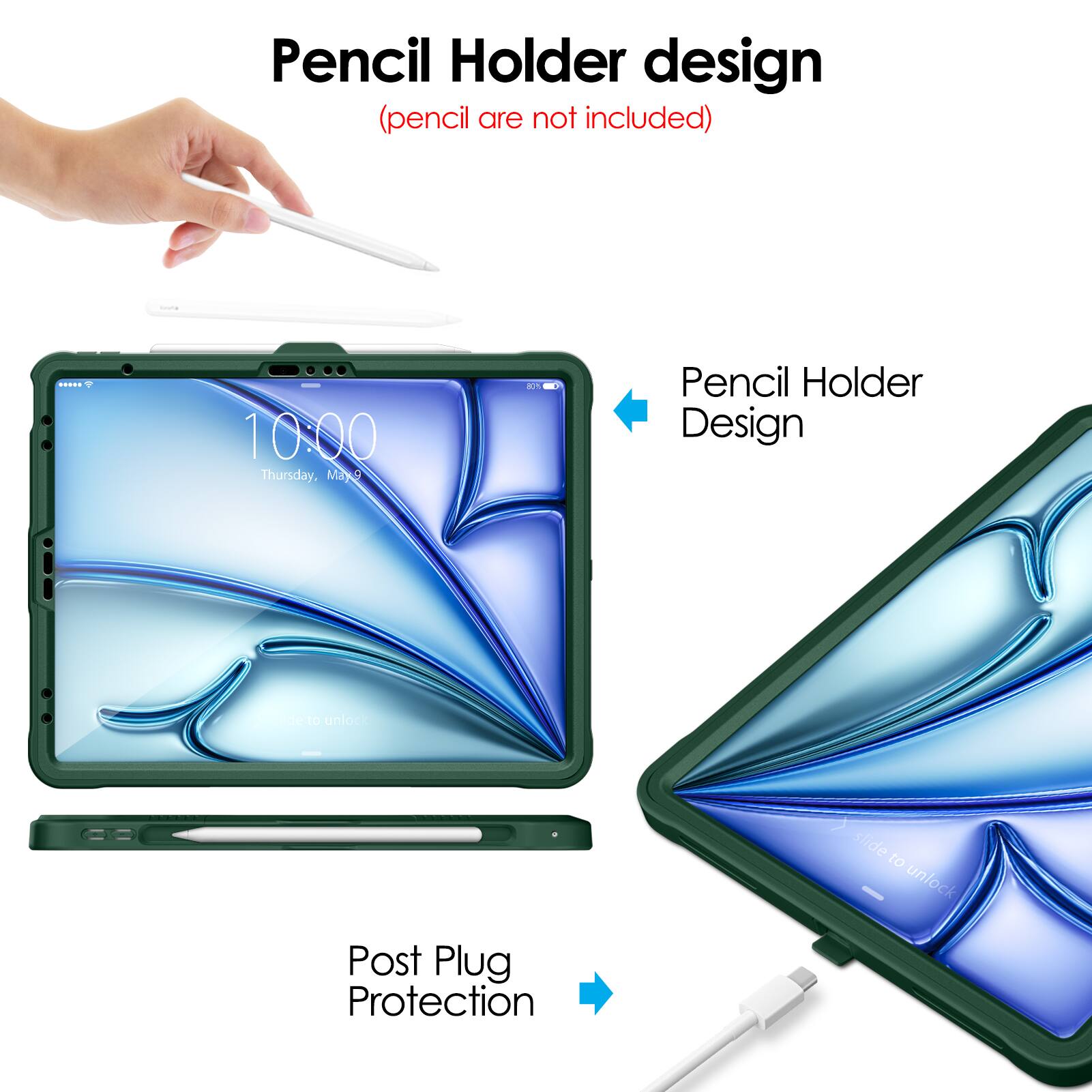 Pencil Holder design  
(pencil are not included)

10:00  
Thursday, May 9

Pencil Holder Design

Post Plug Protection