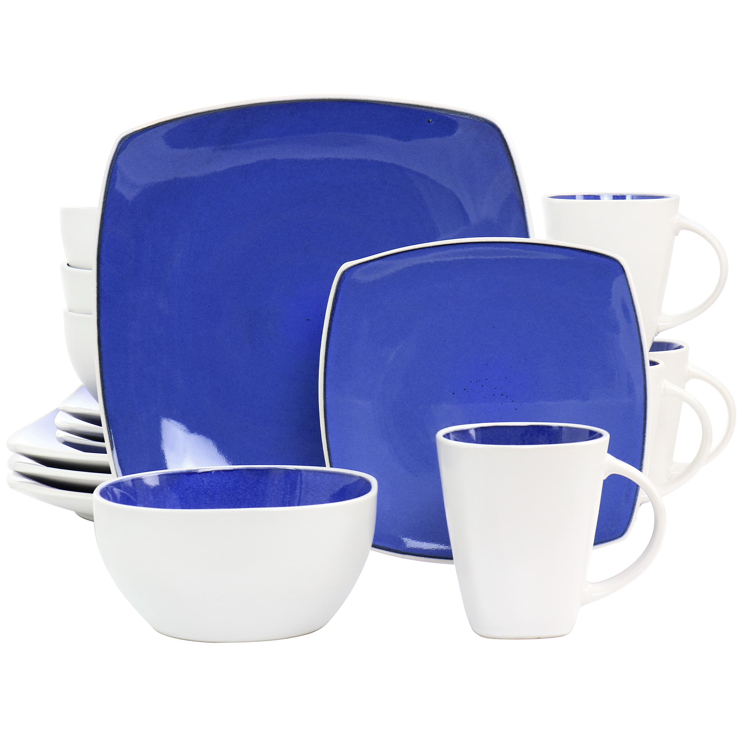 Gibson - Elite Soho Lounge 16 Piece Stoneware Dinnerware Set - Cobalt price history on PriceWatchPro