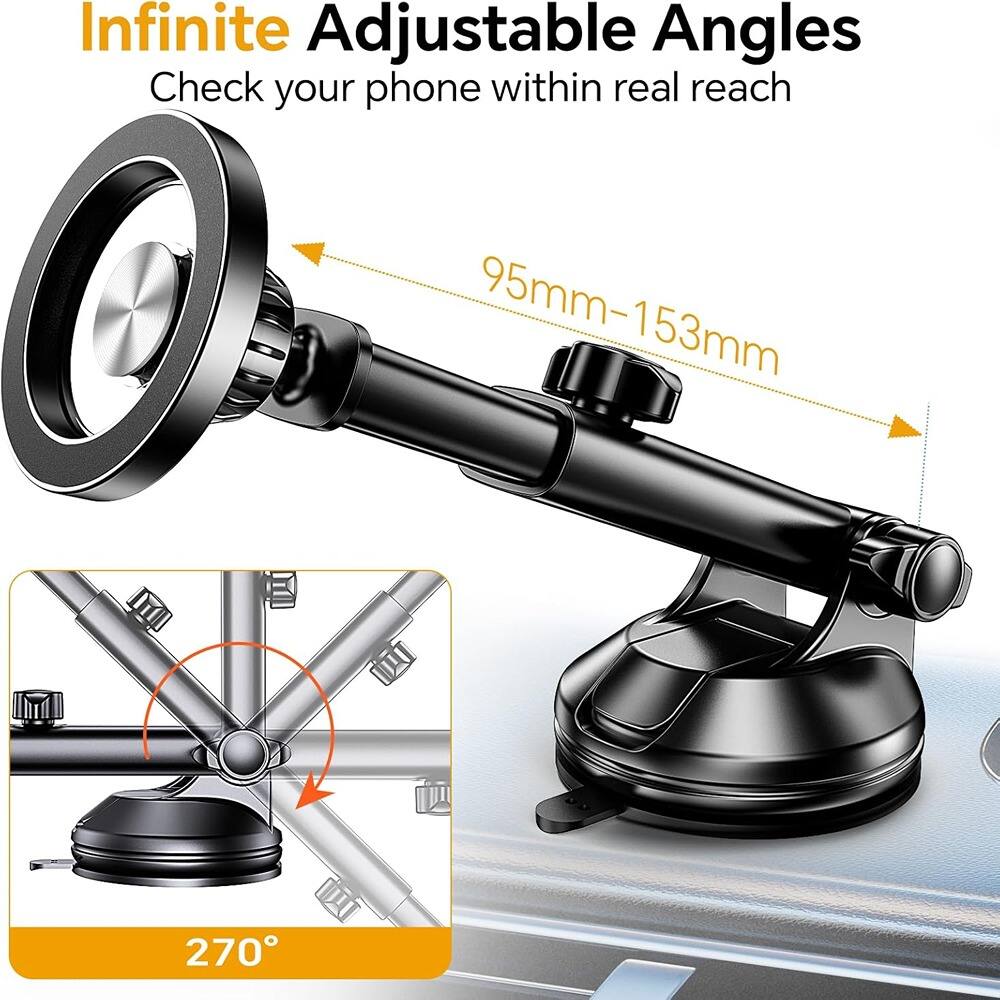 Infinite Adjustable Angles  
Check your phone within real reach  
95mm-153mm  
270°