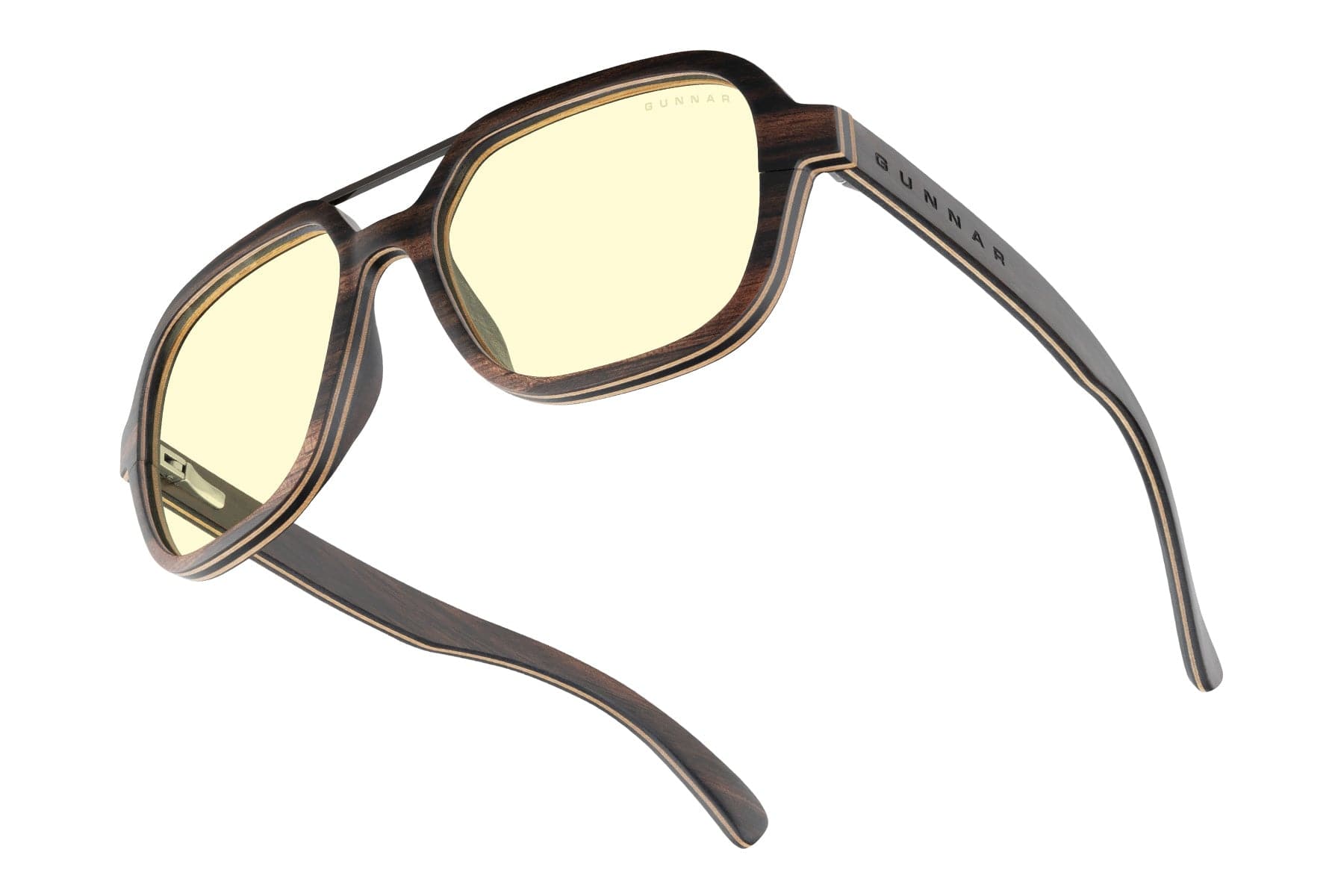 Front. GUNNAR - GUNNAR Computer Glasses  -  Humboldt, Ebony (wood), Amber Lens - Blue Light Blocking, Relieve Dry Eye, Anti Glare - Ebony.