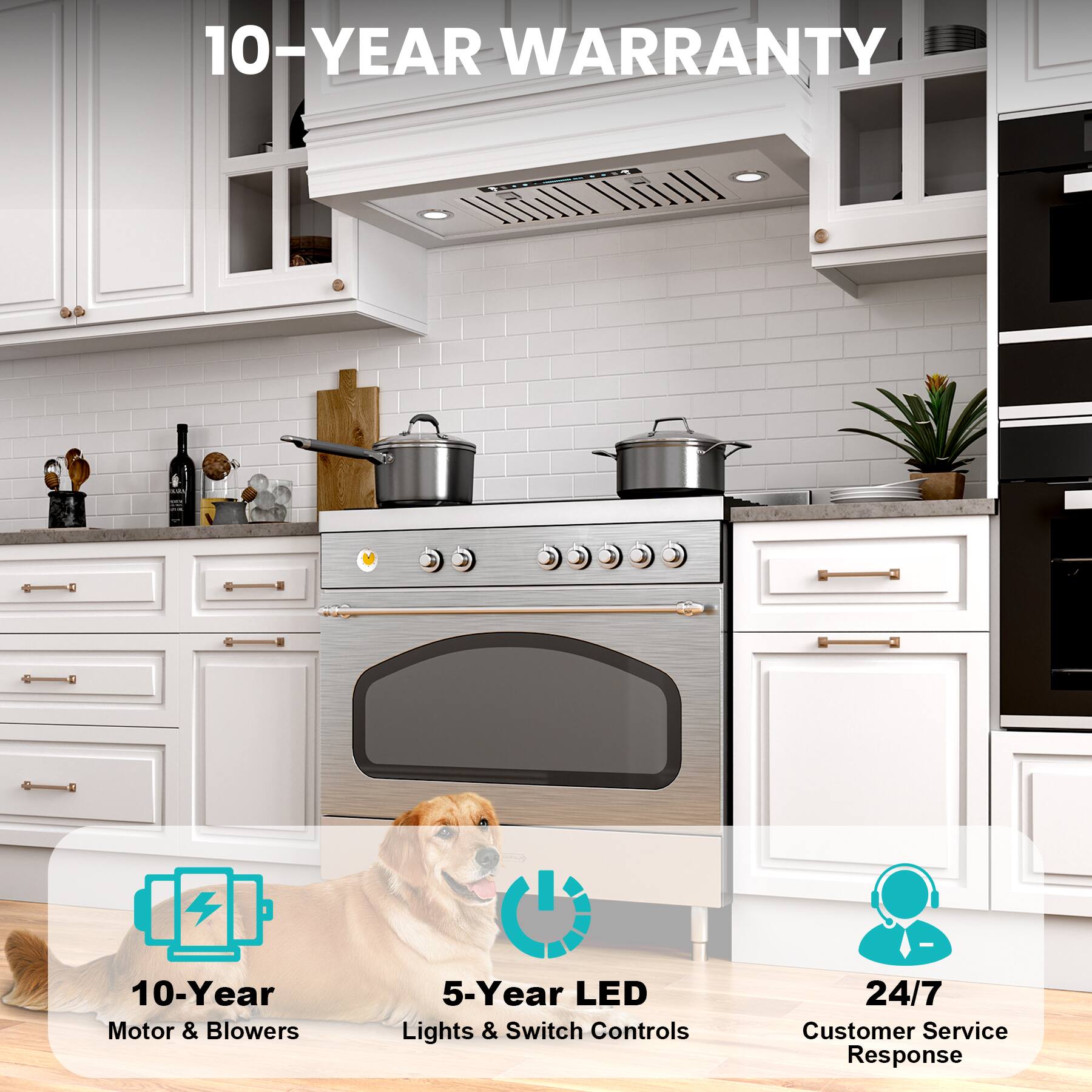 10-YEAR WARRANTY

10-Year Motor & Blowers  
5-Year LED Lights & Switch Controls  
24/7 Customer Service Response