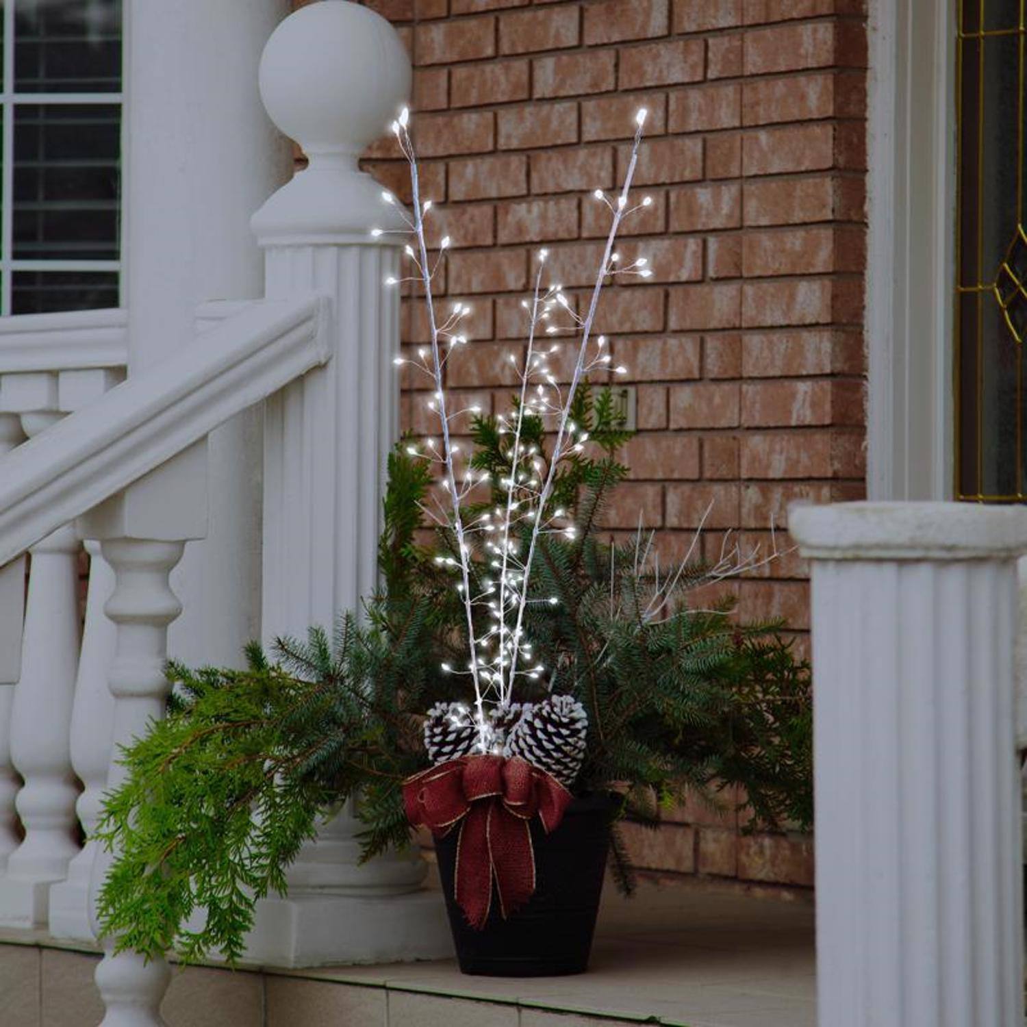 Left. Celebrations - Celebrations LED Pure White Lighted Branches 38 in. Yard Decor - White.