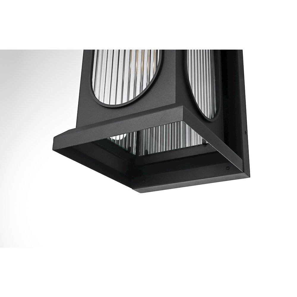 Alt View 1. Elegant Lighting - Sevyn 9 Inch Outdoor Wall Sconce In Black - Black.
