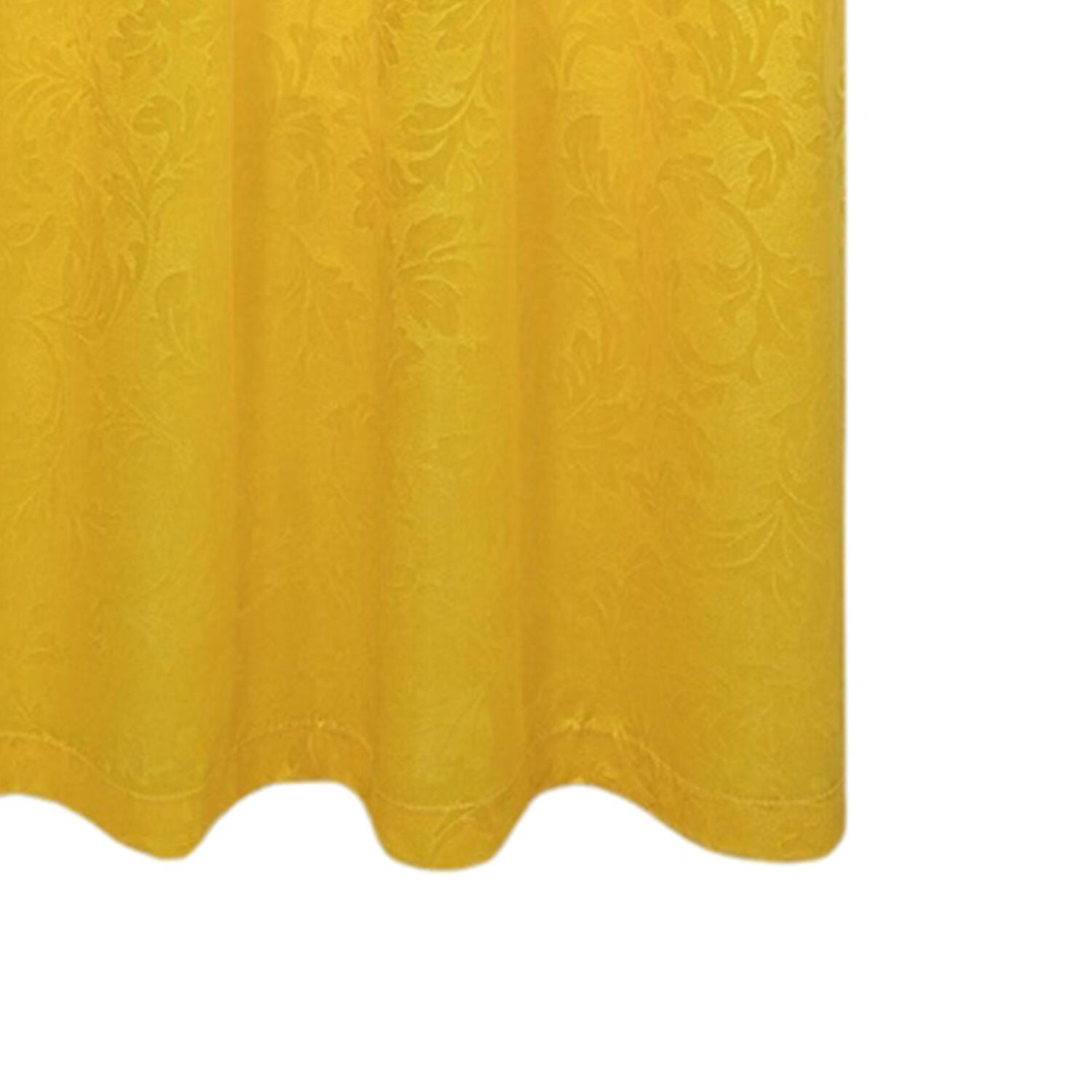 Alt View 2. Olivia Gray - Olivia Gray 100% Polyester 200 GSM Dyson Embossed Blackout Grommet Curtain Panel 54" x 90" Yellow - Yellow.
