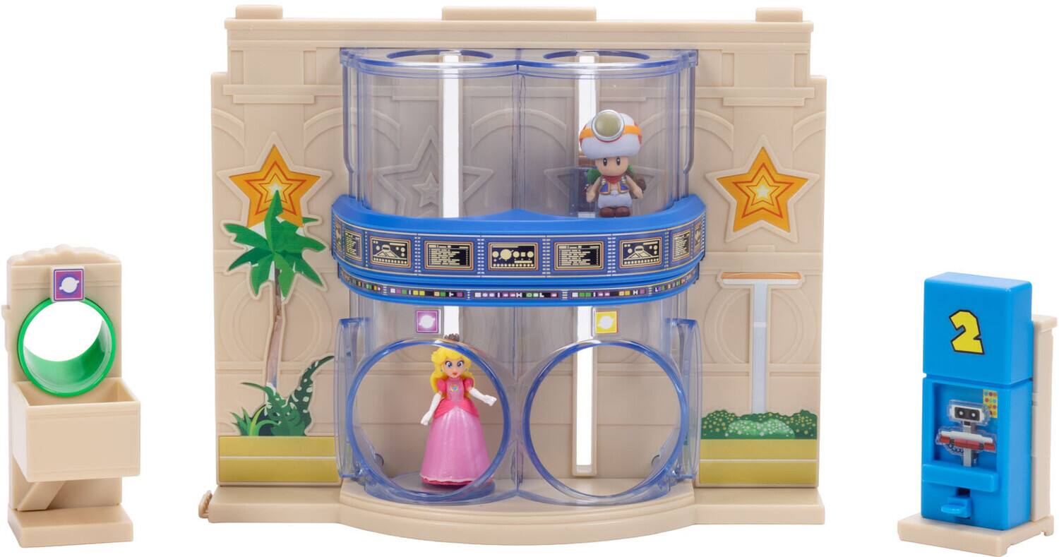 Alt View 1. Jakks Pacific - Super Mario Galaxy Movie - Gateway Galaxy Diorama Set with 1.5" Princess Peach & Exclusive Captain - COLLECTIBLES - Multicolor.
