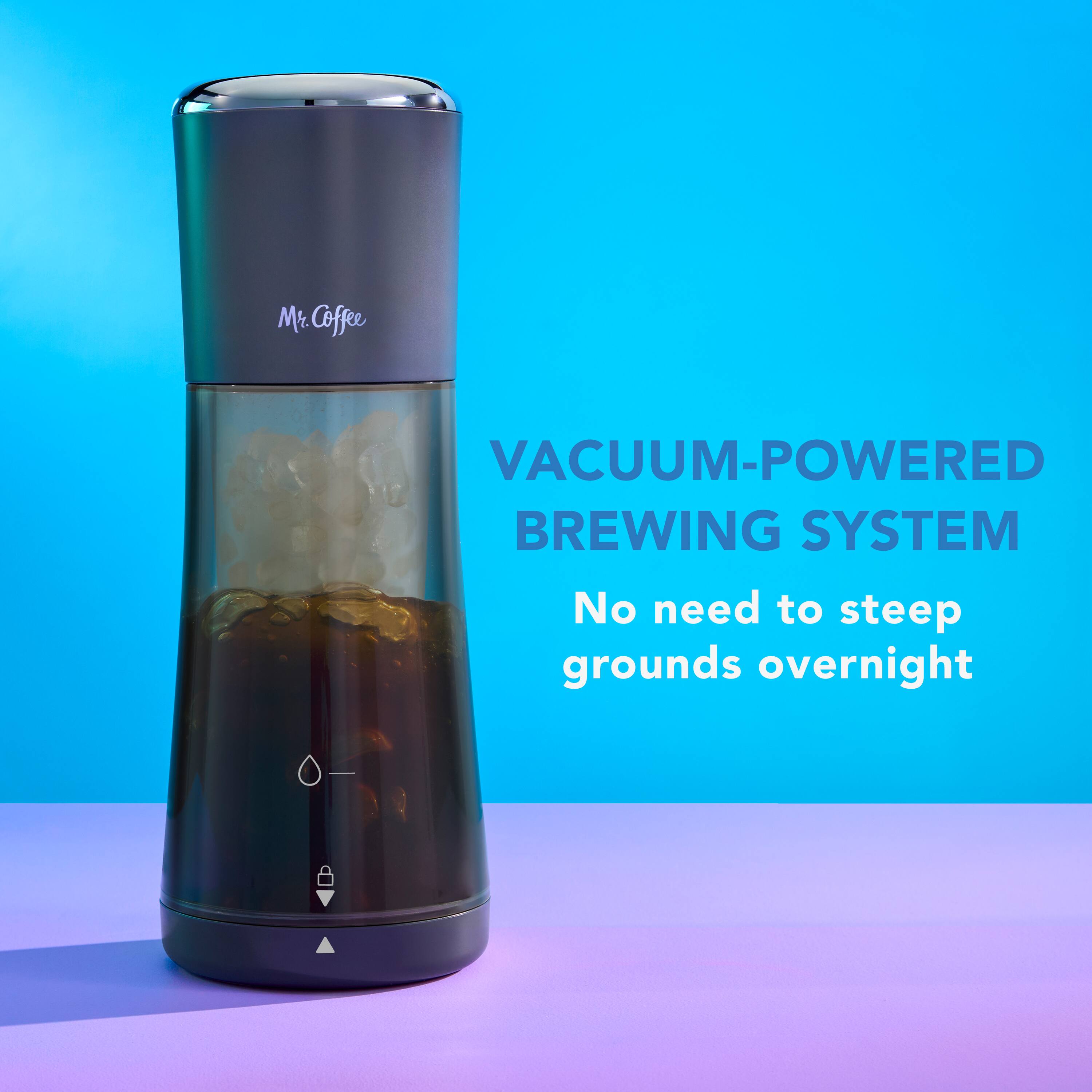 Mr. Coffee VACUUM-POWERED BREWING SYSTEM  
No need to steep grounds overnight