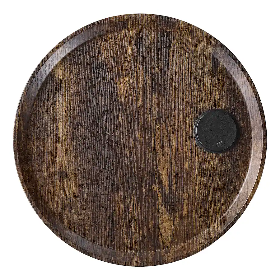 Two Round Table VEVOR End Table, 2 Tier Round Side Table with Open Storage Shelves ...