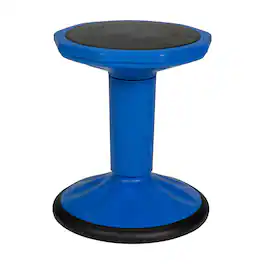 Flash Furniture - Lucas Fixed Height Kids Flexible Active Stool for Classroom and Home with Non-Skid Bottom, 16" Seat Height - Blue