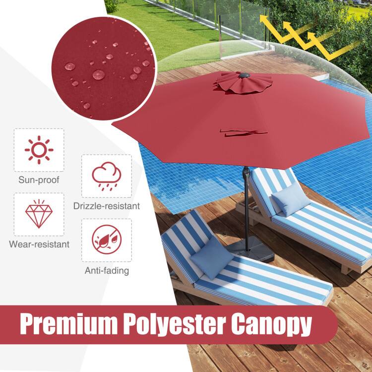Sun-proof, Drizzle-resistant, Wear-resistant, Anti-fading, Premium Polyester Canopy