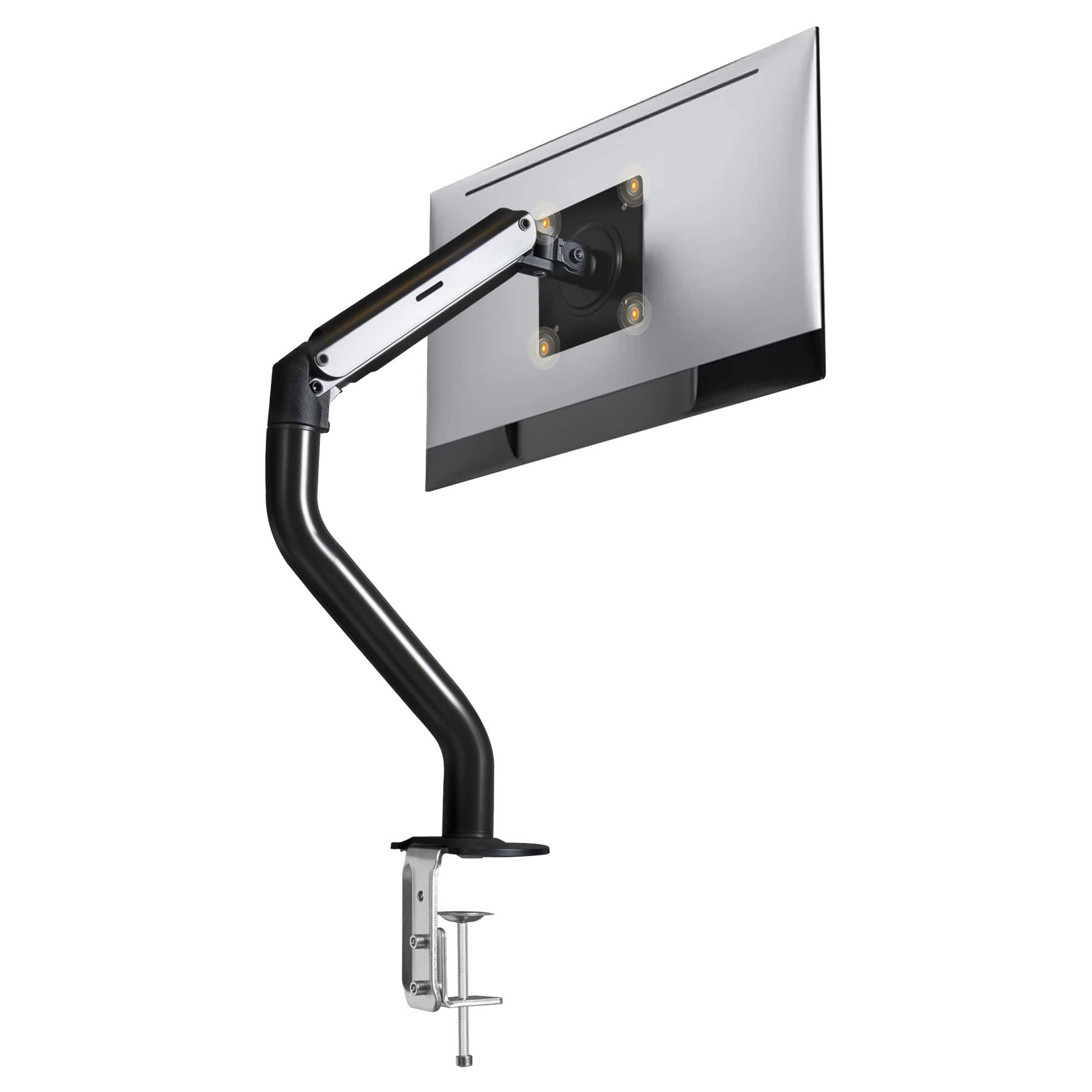 PexFix - Ergonomic Monitor Stand, Full Adjustable Spring Monitor Mount for Screens 15-32 Inch and Max 19.8 lbs - Black