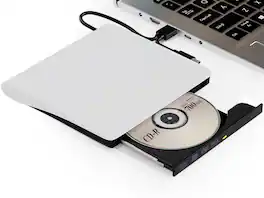 Topteng - Blu-ray Burner with USB 3.0 & Type-C - External BD/DVD/CD Writer & Player, for Mac & Windows - White