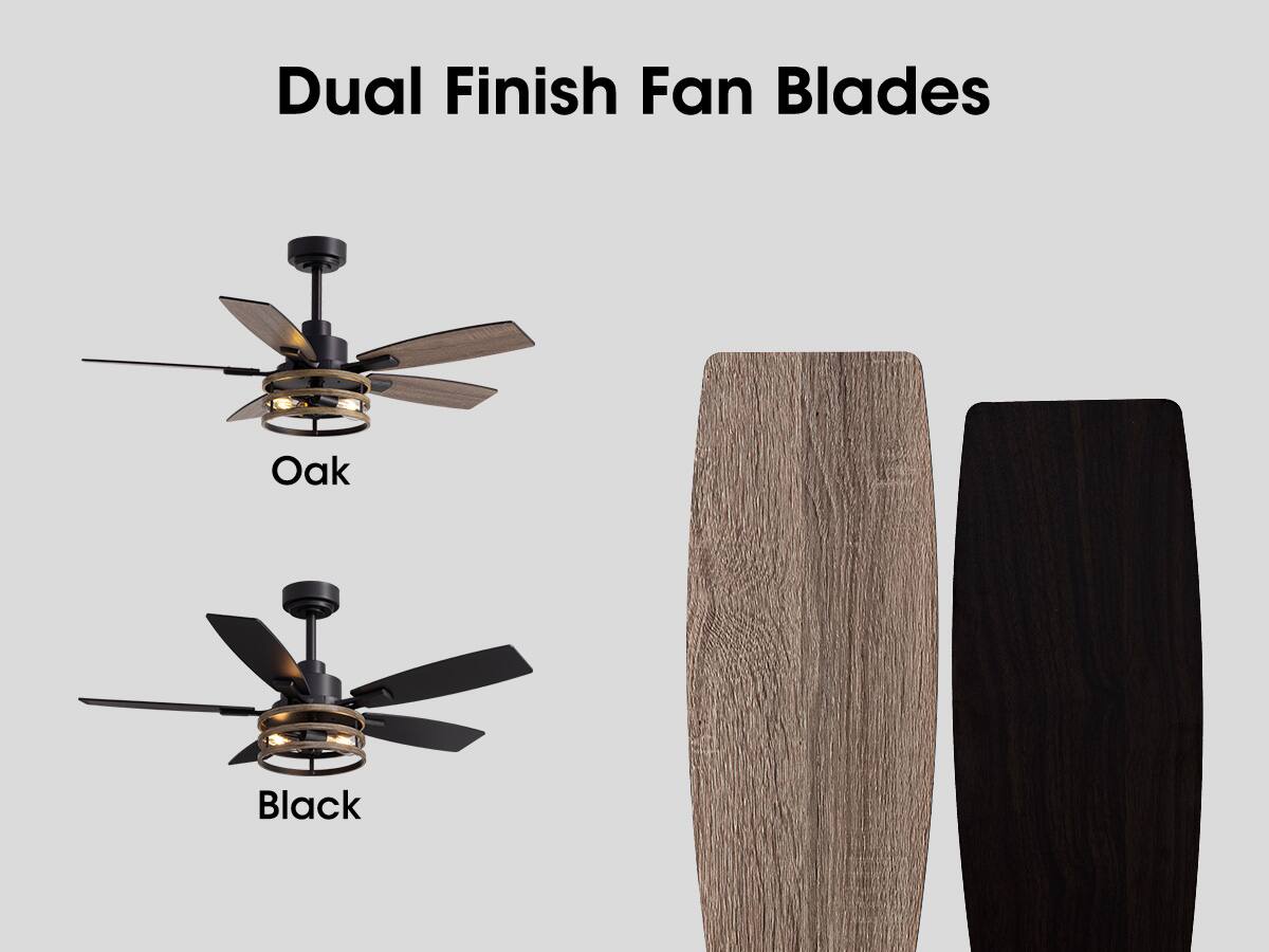 Dual Finish Fan Blades

Oak

Black