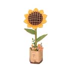Front. 3D Puzzle - DIY 3D Wood Puzzle Sunflower 86pcs.