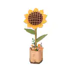 Front. 3D Puzzle - DIY 3D Wood Puzzle Sunflower 86pcs.