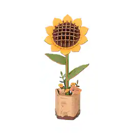 3D Puzzle - DIY 3D Wood Puzzle Sunflower 86pcs