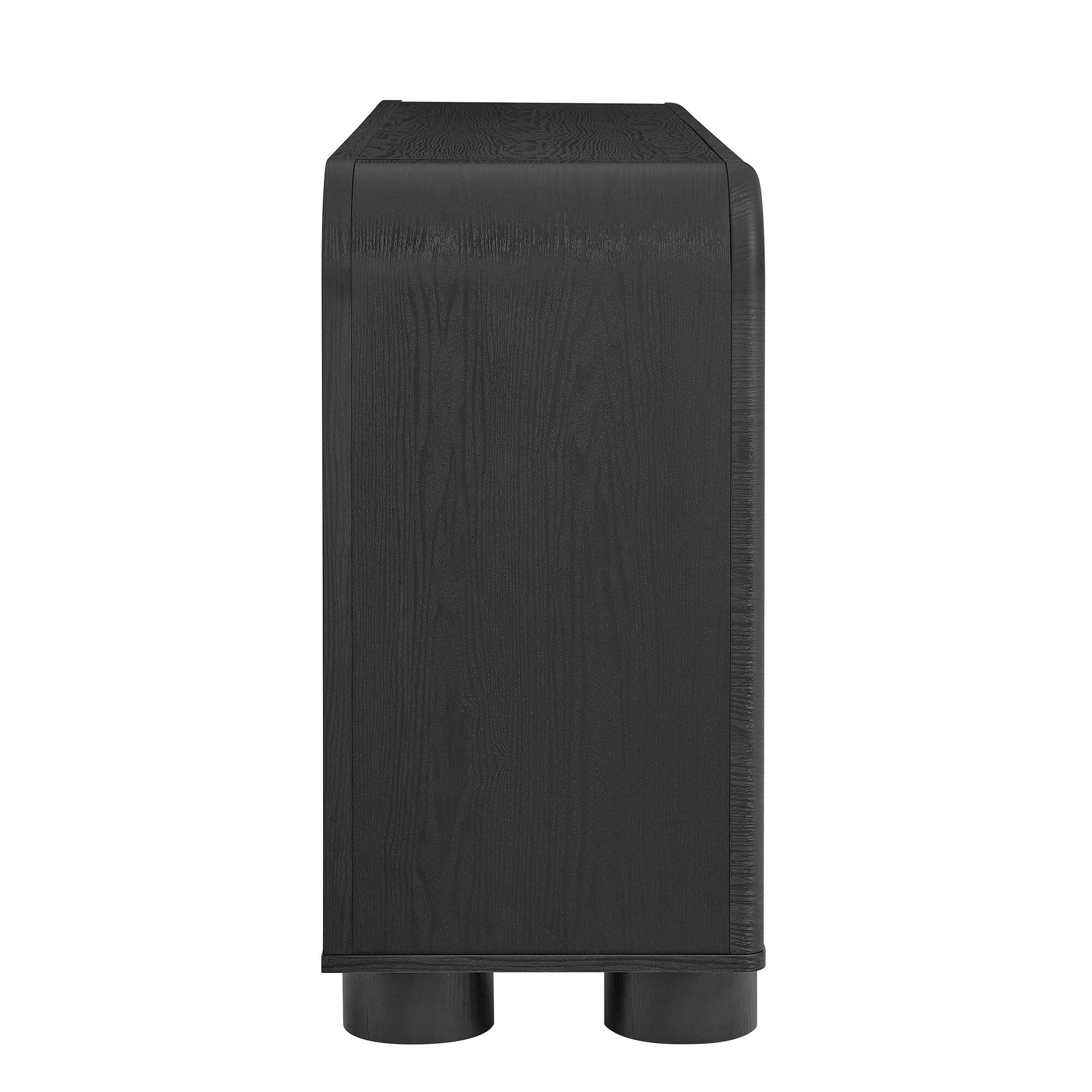 Alt View 2. Modway - Bellamy Curved 6-Drawer Dresser by Modway - Black Oak.