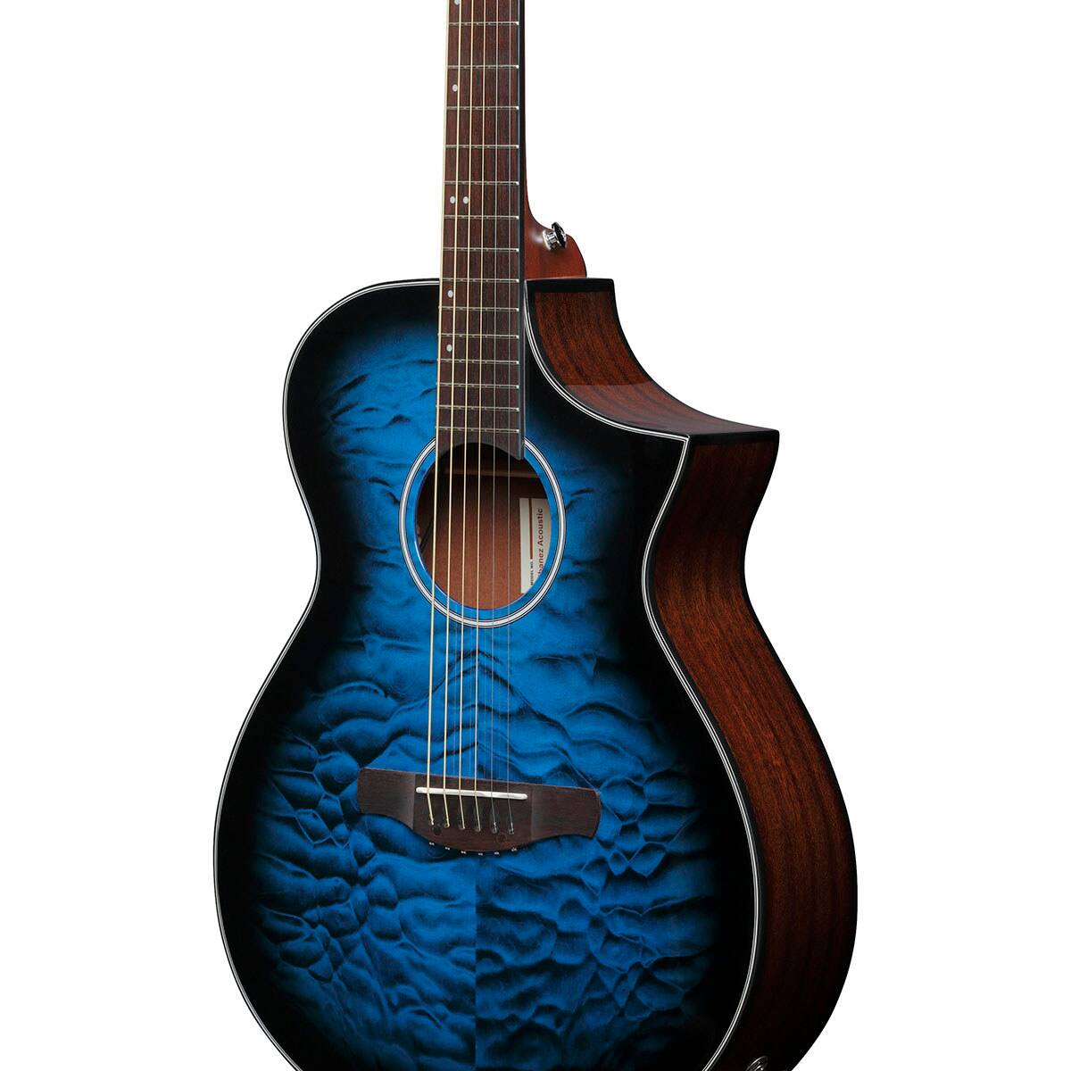 Alt View 5. Ibanez - Ibanez AEWC Series AEWC16QA Acoustic Electric Guitar.