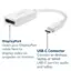 DisplayPort Insert your DisplayPort cable here to USB-C Connector display video on Connect to desktop, projector or monitor. laptop or tablet USB-C port for audio and video.