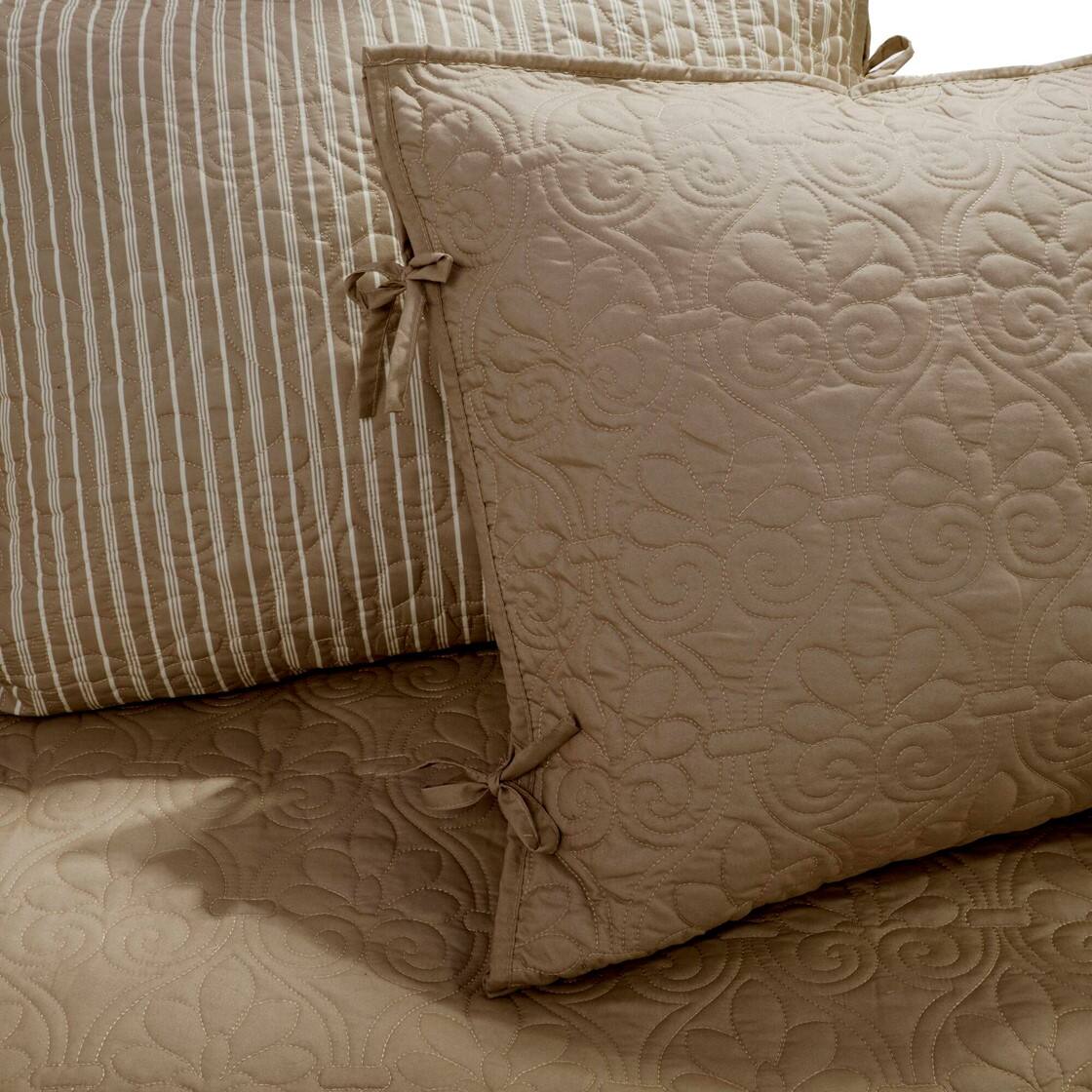 Alt View 2. Gracie Mills - Gracie Mills Sandy 6-Piece Cottage-Inspired Reversible Daybed Cover Set - Khaki.
