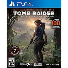 PS4. Shadow of the Tomb Raider Definitive Edition
Over 100 Awards & Nominations
Includes 7 Bonus Missions
Mature 17+
Eidos Montreal
Crystal Dynamics
Square Enix
ESRB