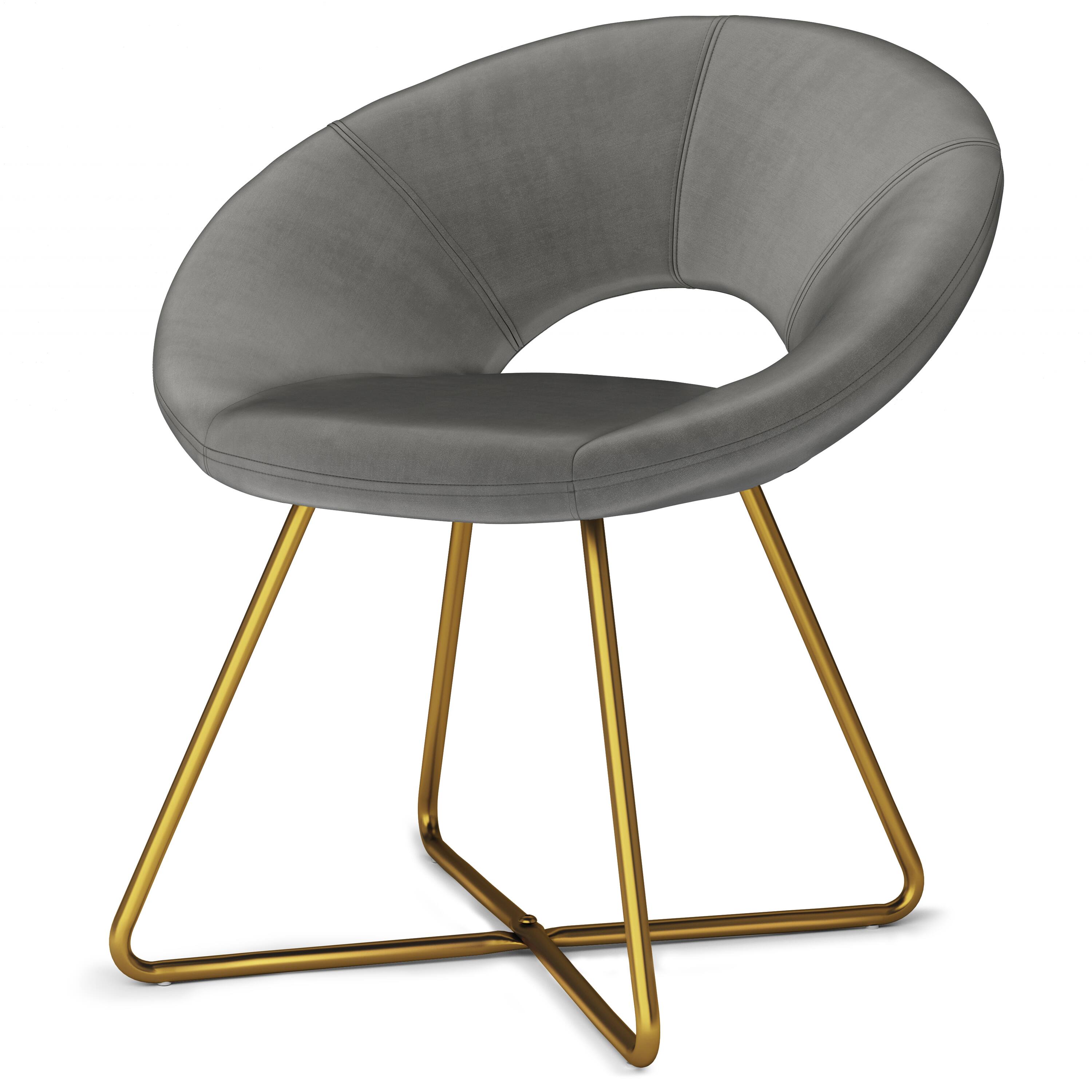 Angle. Simpli Home - Barrett Accent Chair - Grey.