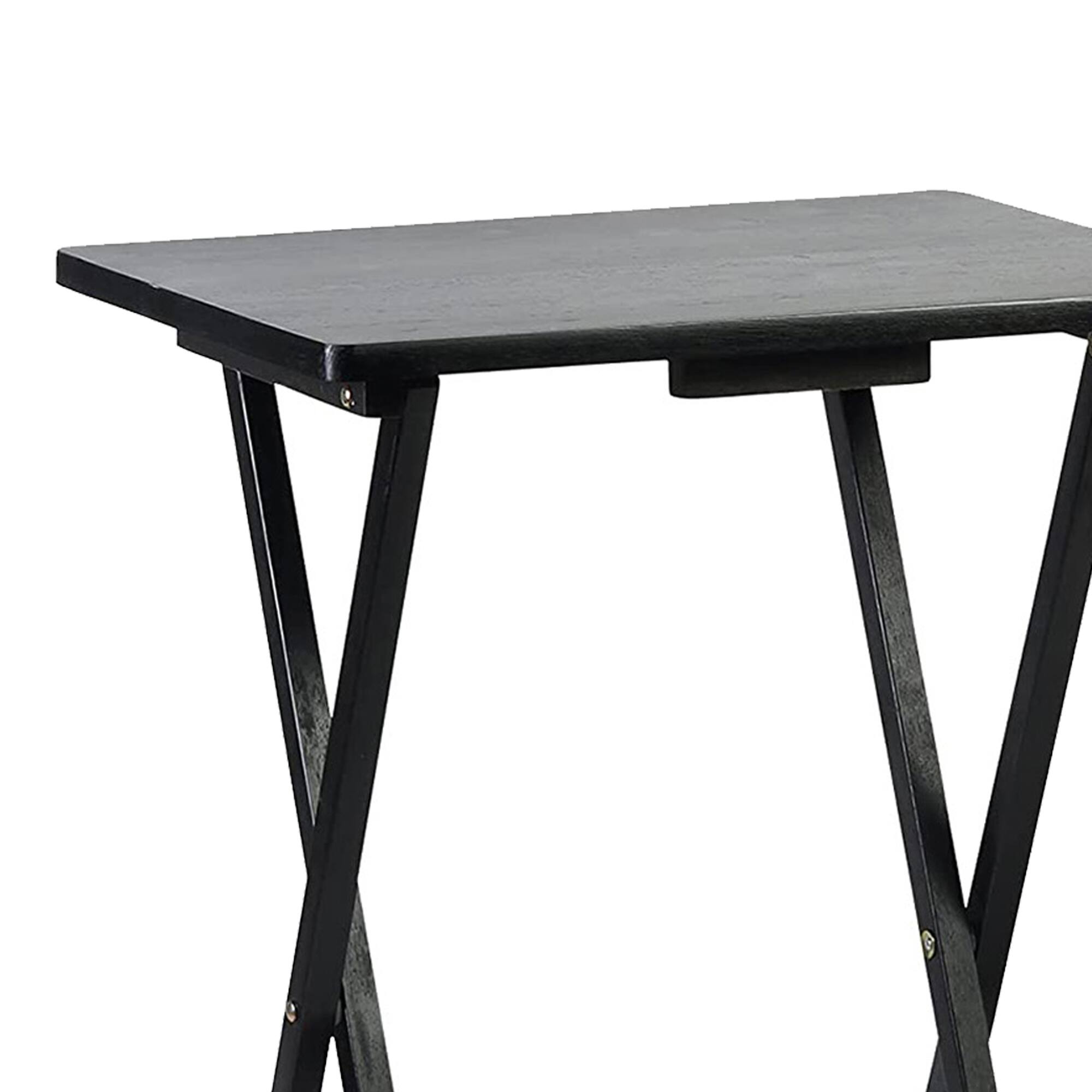 Alt View 5. ClosetMaid - PJ Wood Portable Folding TV Snack Tray Table Desk Stand, Black (10 Piece Set) - White.