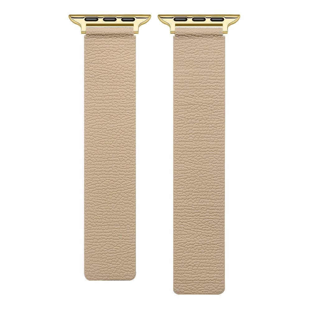 Left. Posh Tech - Lychee Magnetic Silicone Band for Apple Watch - Taupe.