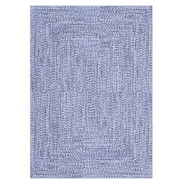 Acekool - Washable 8 x 10 ft PolyesterLiving Room Rugs,Non Slip Non Shedding Home Decor Rug for Dinning Room - Blue