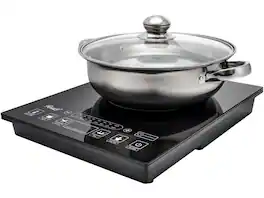 Rosewill - 1800W Induction Cooktop, 10" 3.5QT, Digital Display, 5 Settings, Pot Included - Stainless Steel