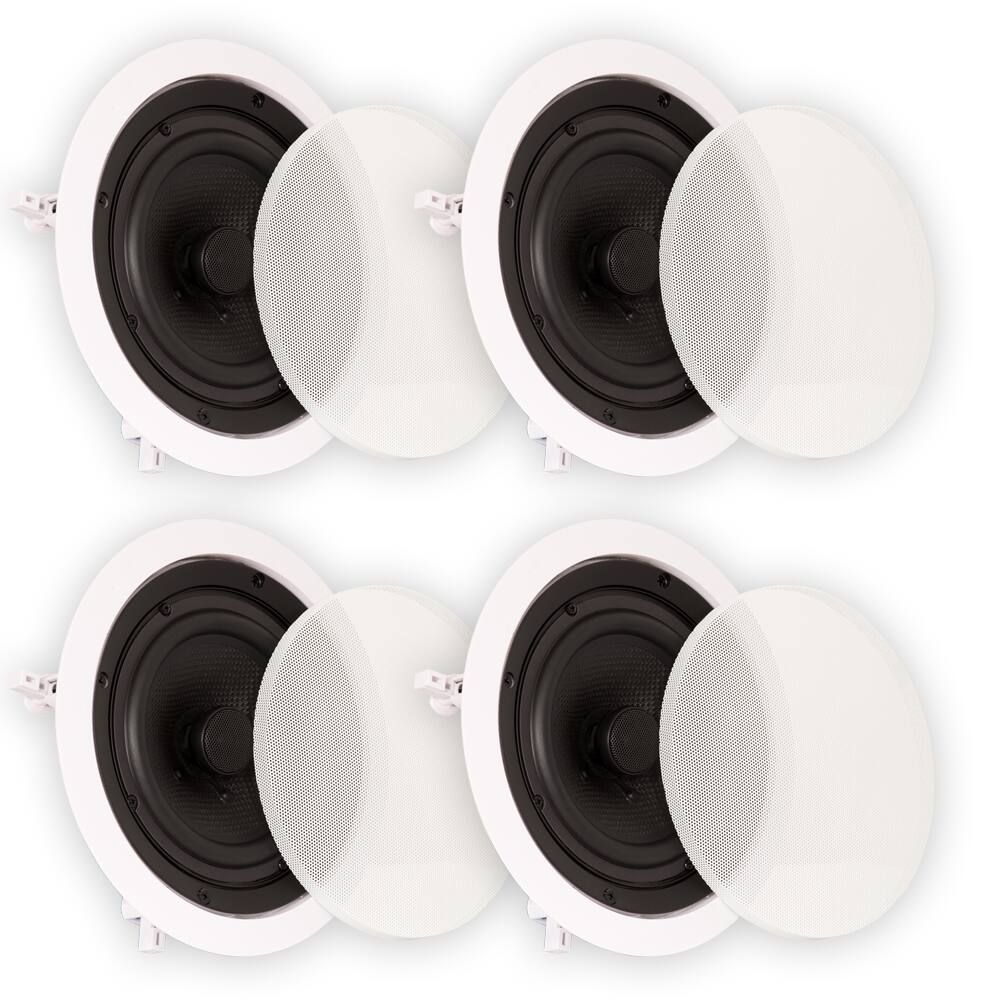Front. Theater Solutions by Goldwood - TS65C in Ceiling 6.5" Speakers Surround Sound Home Theater 2 Pair Pack - Paintable White.