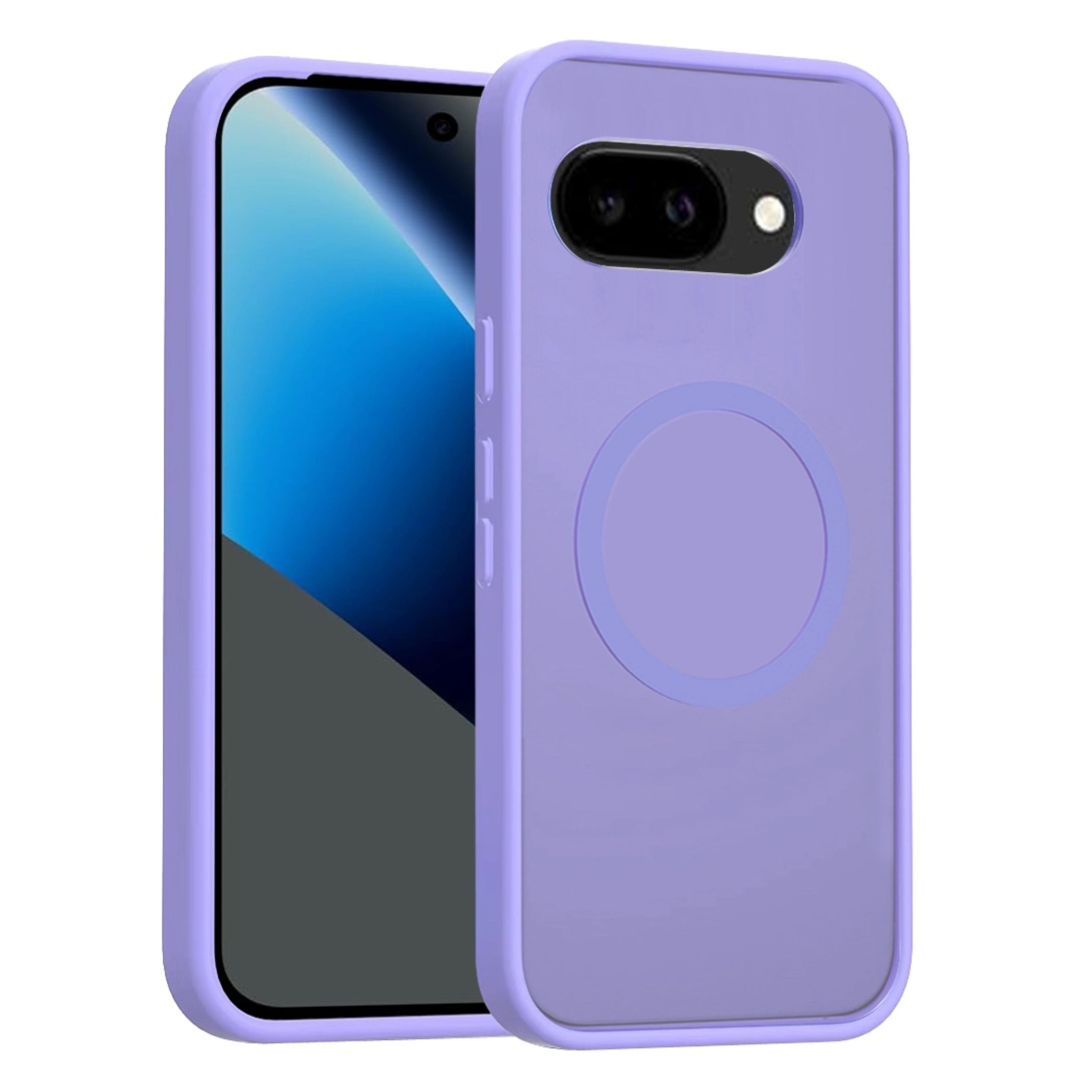 Kitcheniva - Soft Touch Frosted Magnetic Circle Phone Case With Tempered Glass For Google Pixel 10a - Light Purple price history on PriceWatchPro