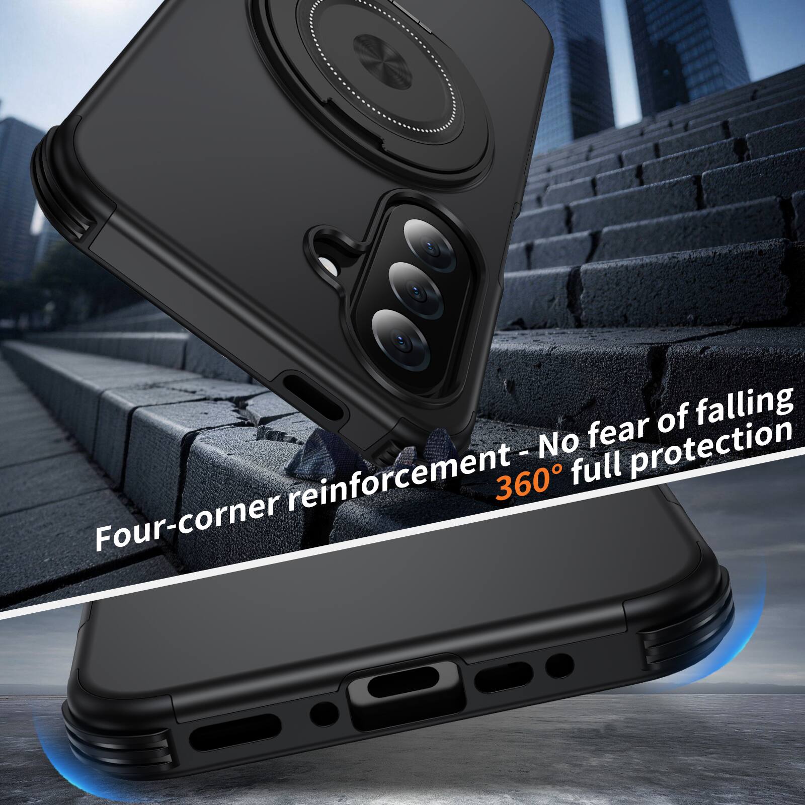 Four-corner reinforcement - No fear of falling 360° full protection