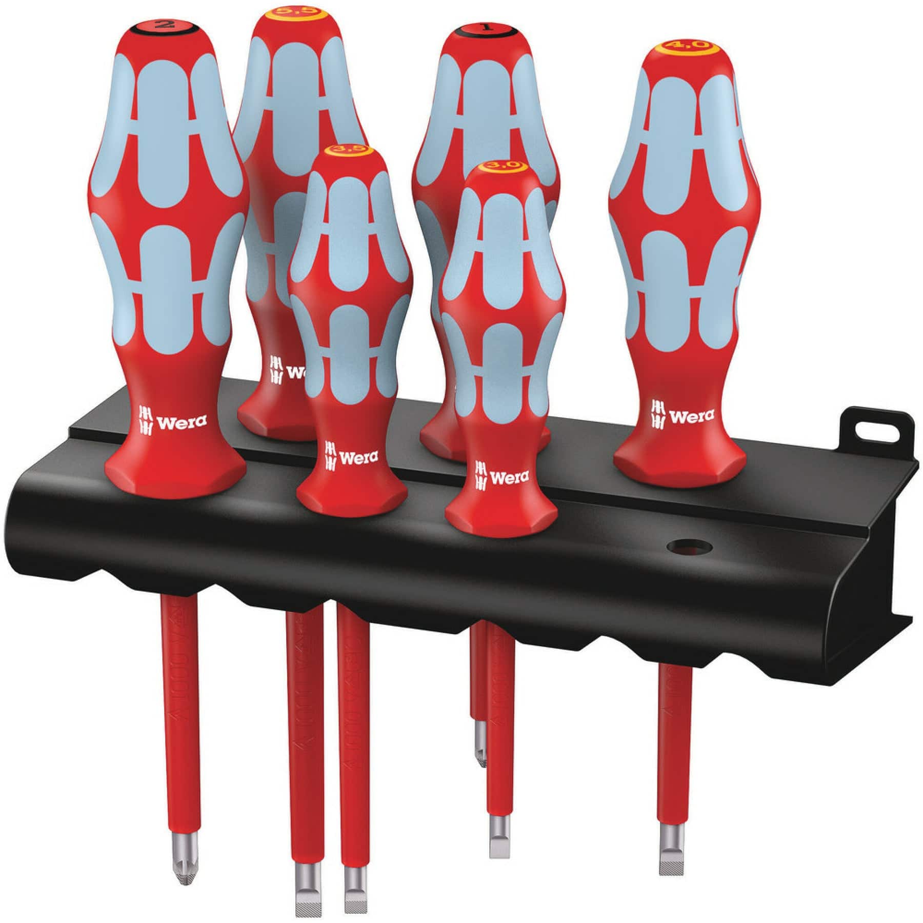 Wera - 05022745001, 3165 i/6 Screwdriver Set, Stainless and Rack, 6 Pieces - Multi