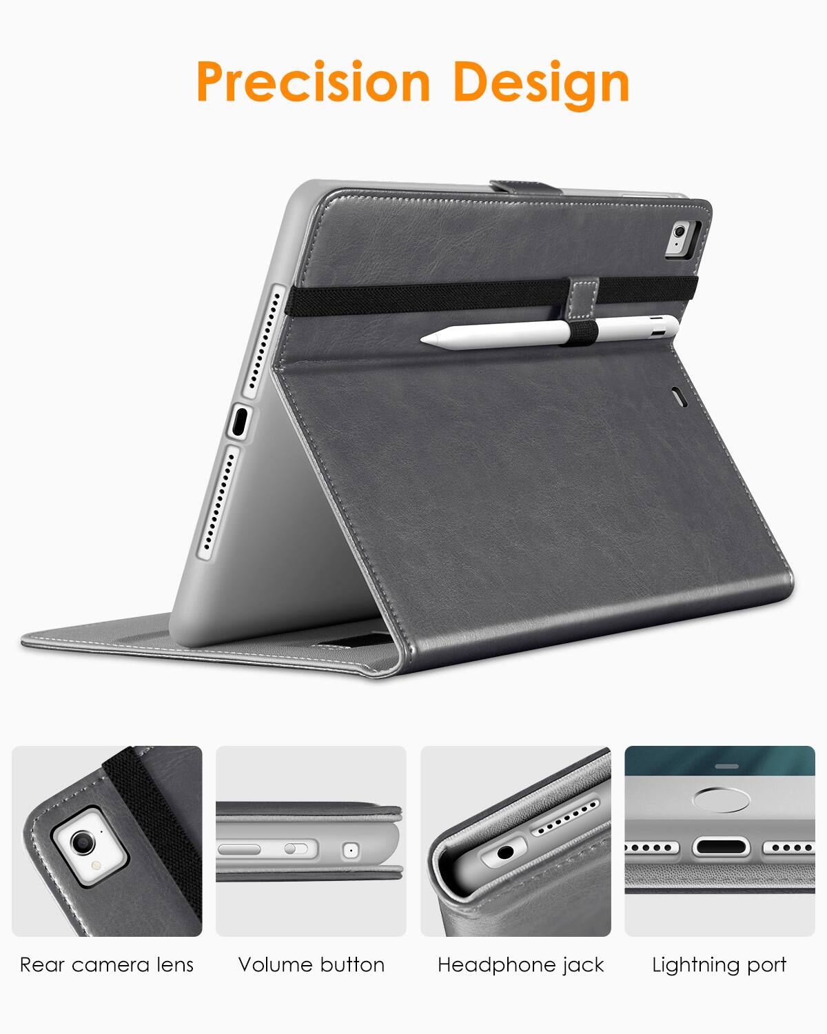 Precision Design

- Rear camera lens
- Volume button
- Headphone jack
- Lightning port