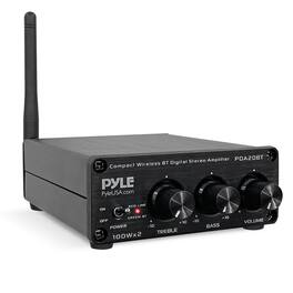 Pyle - Compact Bluetooth Stereo Power Amplifier - Black