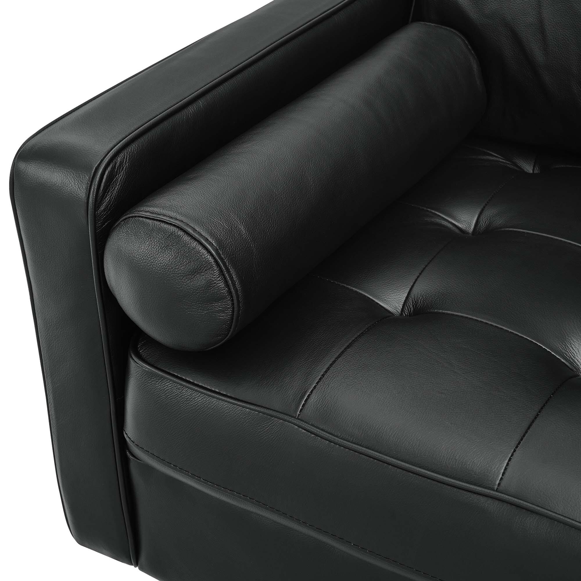 Alt View 4. Modway - Valour 88" Leather Sofa by Modway - Black.