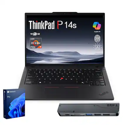 ThinkPad P 14s
Wi-Fi 6E
Copilot AI
AMD Ryzen Pro 7
Windows 11 Pro
ThinkPad T-HUB 00D83ONNHL