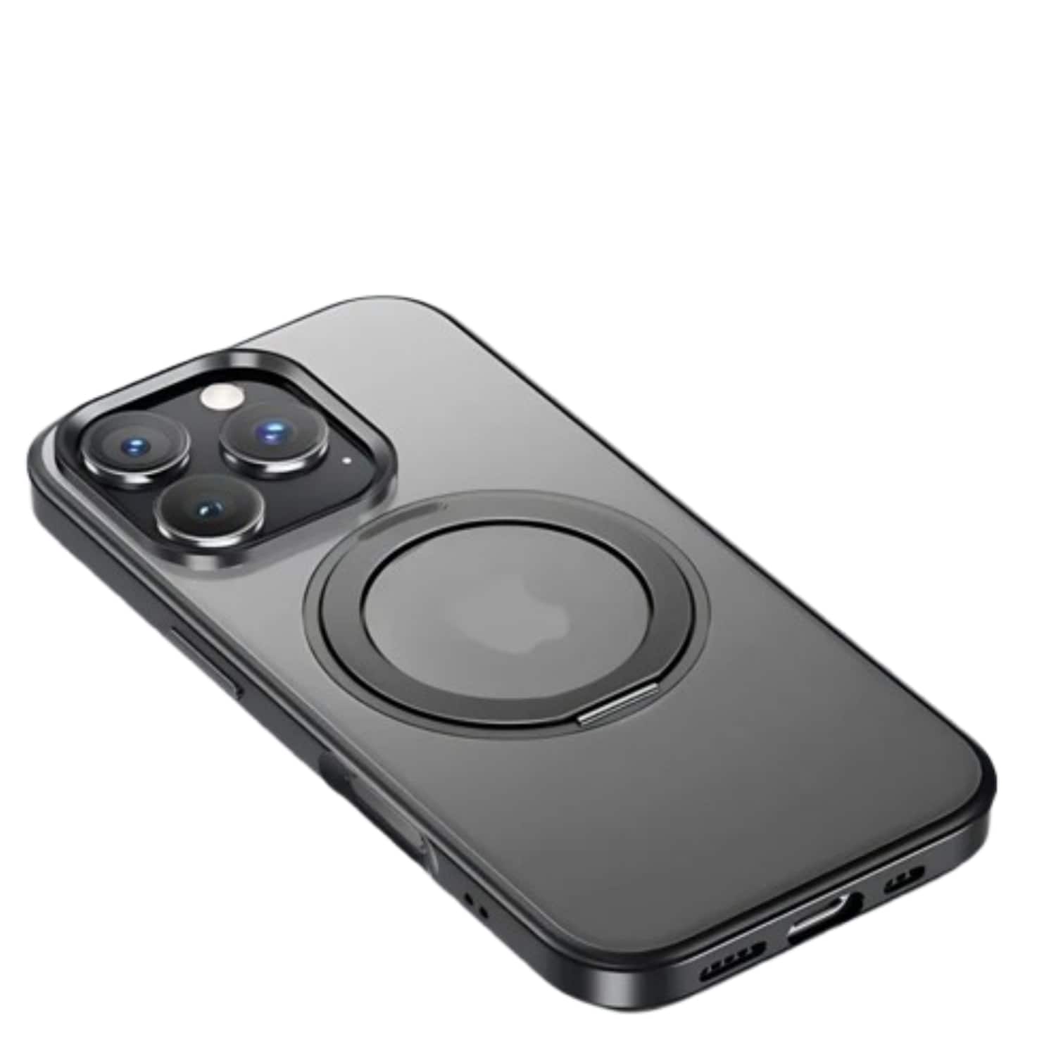 Stock Preferred - 360° Rotating Magnetic Phone Case for iPhone 15 Pro Max - Matte Black